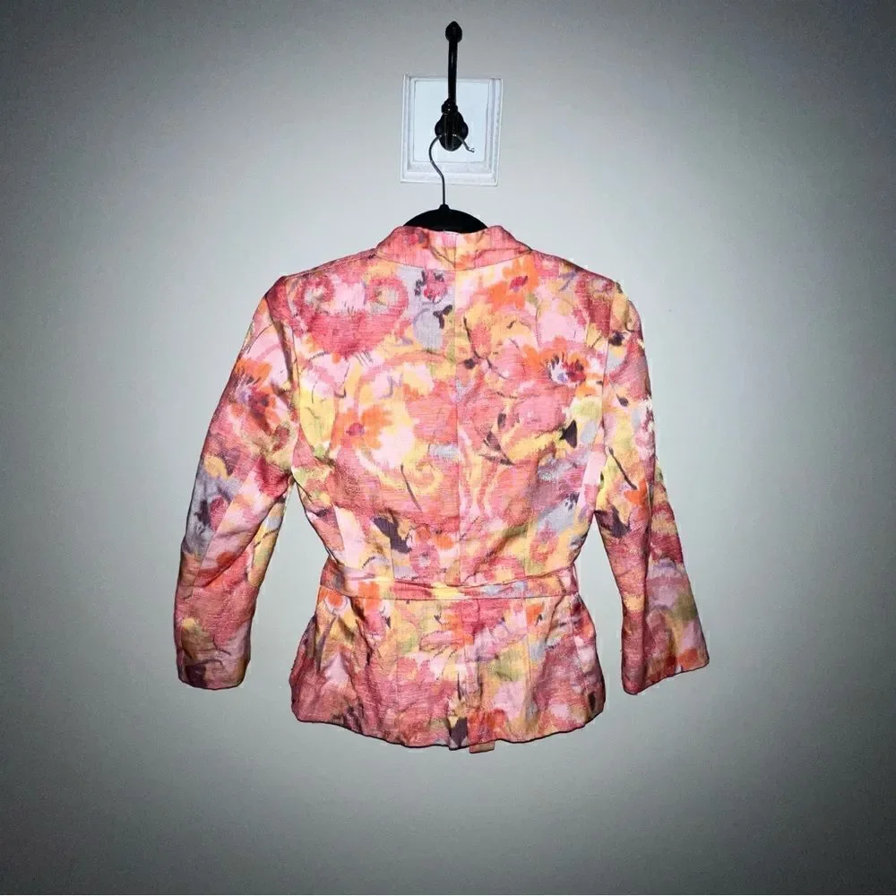 Banana Republic Floral Watercolor Blazer Jacket - Sz 2